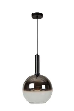 Lucide Marius - lampe suspendue - Ø 30 x 183 cm - noir fumé