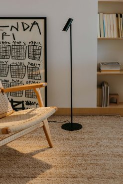 Faro Leo - lampadaire - Ø 20 x 115,5 cm - 3,5W LED inclus - noir mat