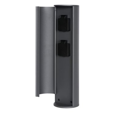 Lucide Powerpoint - poteau avec prises - 10 x 10 x 40 cm - IP44 - anthracite - 2 prises latérales (version néerlandaise)