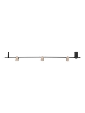 Nova Luce Sirmos - plafonnier - 150 x 18 x 7 cm - 21W dimmable LED inclus - café moka et noir sablé