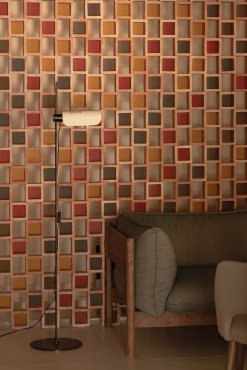 Faro Martinica - lampadaire - 41,6 x 150 cm - noir et beige
