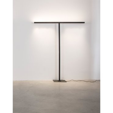 Nova Luce Gal - lampadaire - 160 x 200 cm - 45W LED + 15W LED dimmable inclus - noir sable