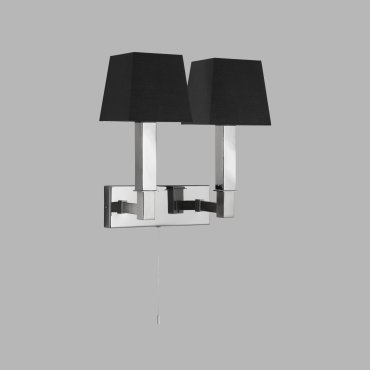Searchlight Buckingham - applique murale avec interrupteur à tirette - 23 x 21 cm - noir