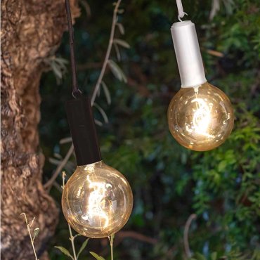 New Garden Edy - source lumineuse portable rechargeable avec télécommande - Ø12 x 23 cm - 3W dimmable LED inclus - IP54 - blanc