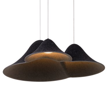 Maxlight Bellmond - lampe suspendue - Ø 60 x 200 cm - 21W LED inclus - noir et gris