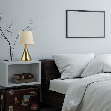 Nova Luce Montes - lampe à poser - Ø 20 x 33,5 cm - laiton et blanc