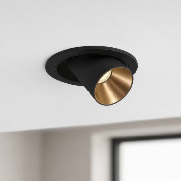 ONE Light Recessed COB - spot encastré avec 3 réflecteurs inclus - Ø 136 mm - Ø d’encastrement 120 mm - LED dimmable 12W incl. - noir