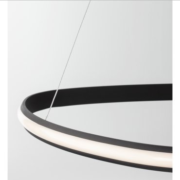 Nova Luce Aries - lampe suspendue - Ø 74 x 120 cm - 32W LED dimmable inclus - noir sable