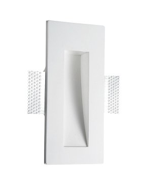 Nova Luce Cirocco - applique encastrée - 24 x 11 cm - crépi blanc