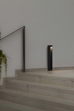 Faro Cerler - lampe de jardin - 9 x 60 cm - 9W LED inclus - IP65 - gris foncé