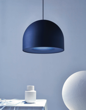 VK Lighting Koula - lampe suspendue - Ø 50 x 175 cm - bleu