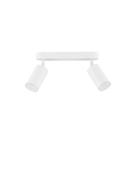 Nova Luce Mao - spot en saillie 2L - 5,5 x 16,5 x 26 cm - IP44 - blanc sable