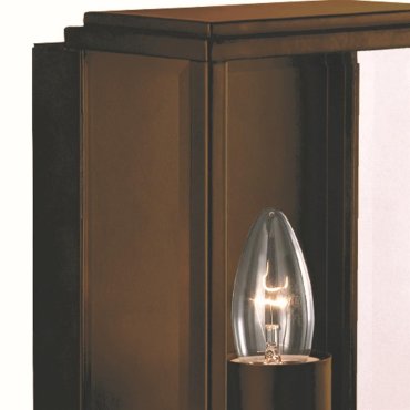 Searchlight Box - lampe murale extérieure - 16 x 25 cm - IP44 - brun rustique