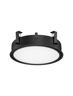 Nova Luce Perfect Profile Trimless - spot encastré - Ø 440 mm, 420 mm encastré - 24W LED inclus dimmable - 3000K - noir
