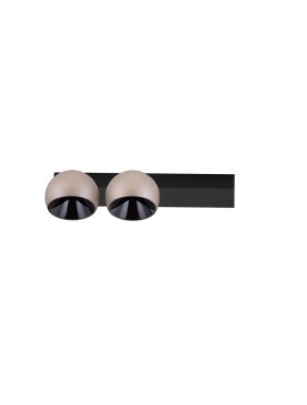 Nova Luce Lusa - plafonnier - 36 x 14 x 10 cm - 21W dimmable LED inclus - café moka et noir