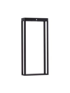 Nova Luce Berni - poteau de jardin solaire avec capteur - 23 x 50 x 8,6 cm - 2W LED inclus - IP65 - anthracite foncé