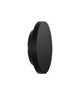 Nova Luce Nitro - applique murale extérieure - Ø 15 x 3,5 cm - 12W LED inclus - IP65 - noir sablé