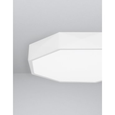 Nova Luce Eben - plafonnier - Ø 40 x 6 cm - 24W LED inclus - blanc sable et blanc mat