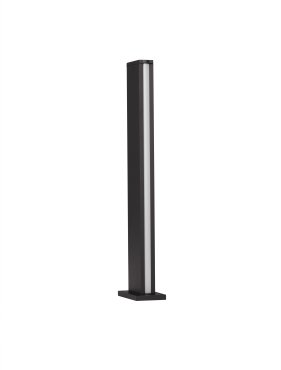 Nova Luce Sasso - poteau de jardin - 15 x 70 x 9,5 cm - 12W LED inclus - IP54 - anthracite foncé