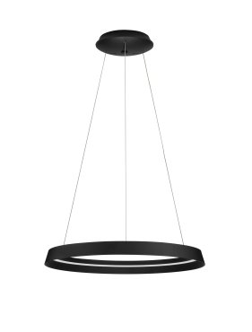 Nova Luce Ormi - lampe suspendue - Ø 60 x 150 cm - 52W dimmable LED inclus - noir sablé