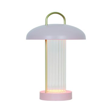 Nordlux Mirano - lampe de table portable avec batterie rechargeable - Ø 20 x 29 cm - fonction Moodmaker à 3 niveaux - 3W LED inclus - rose poudré