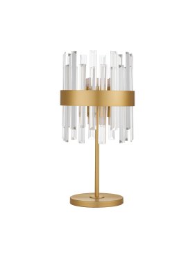 Nova Luce Crown - lampe de table - Ø 25 x 50 cm - or satiné