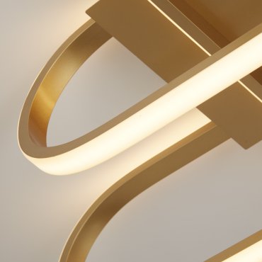 Searchlight Clip - plafonnier - 65 x 18 cm - 37W LED inclus - or et opale