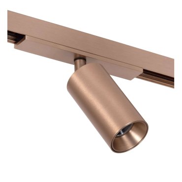 Lucide Linial Bix - système de rails magnétiques - spot sur rail - Ø 3,5 x 10 cm - LED 8W incl. - Fonction de gradation et couleur de lumière réglable via l'application - champagne