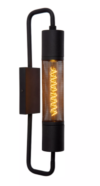 Lucide Calixt - applique murale - 8 x 14 x 51 cm - noir