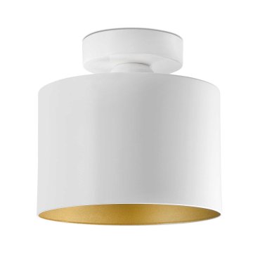 Faro Janet - plafonnier - Ø 18 x 17,5 cm - blanc et or