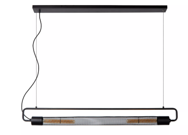 Lucide Calixt - lampe suspendue - 122 x 10 x 150 cm - noir