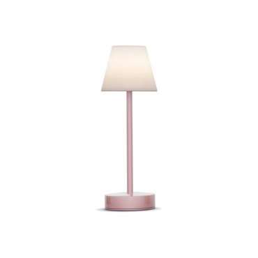 New Garden Lola Slim 30 - lampe de table rechargeable avec variateur tactile - Ø 11 x 32 cm - 1,9W LED dimmable inclus - IP44 - rose - couleur de lumière blanche