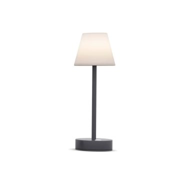 New Garden Lola Slim 30 - lampe de table rechargeable avec variateur tactile - Ø 11 x 32 cm - 1,9W LED dimmable inclus - IP44 - anthracite - couleur de lumière blanche