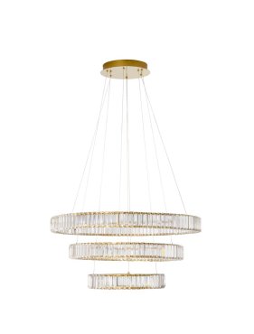 Nova Luce Aurelia - suspension - Ø 80 x 160 cm - 92W LED dimmable inclus - or