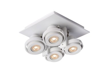 Lucide Landa - spot en saillie - 23 x 23 x 12,5 cm - 4 x 5W LED dimmable inclus - dim to warm - white