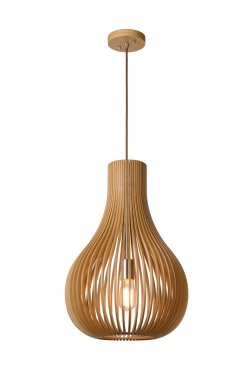 Lucide Bodo - lampe suspendue - Ø 38 x 195 cm - bois