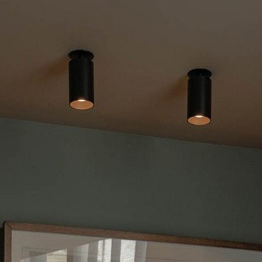 Faro Stan Slim - spot encastrable - Ø 4,2 x 13,1 cm - Ø 38 mm dimension d'encastrement - noir