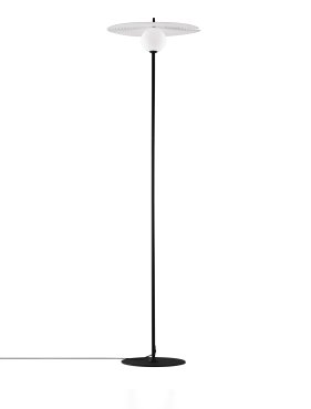 Nova Luce Reflet - lampadaire - Ø 46 x 162 cm - noir sablé et blanc