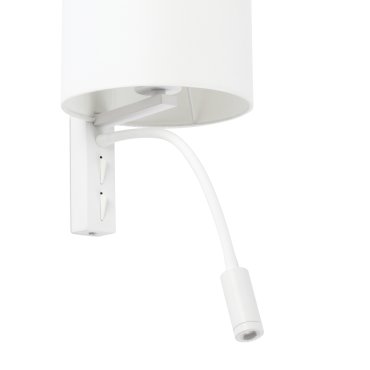 Faro Tira - applique murale avec interrupteur - 18 x 21 x 48 cm - 3W LED inclus - blanc mat