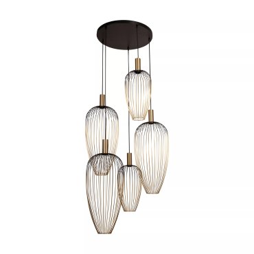 Lucide Aurelie - suspension - Ø 65 x 350 cm - or