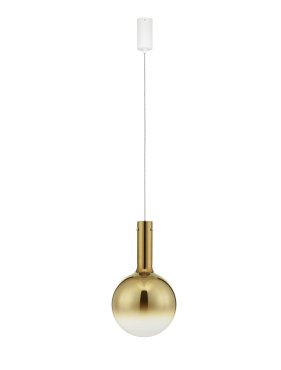 Nova Luce Nostos - lampe suspendue - Ø 25 x 170 cm - 6W dimmable LED inclus - or champagne