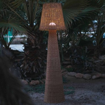 New Garden Lola 165 Nature - lampe de sol d'extérieur - Ø 45 x 165 cm - IP54 - rotin