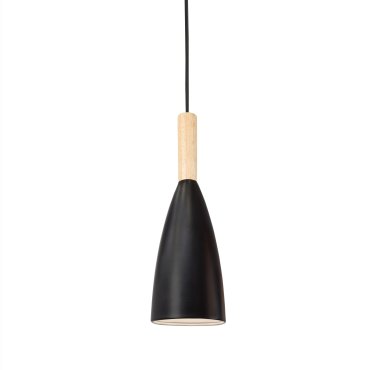 Nova Luce Grant - lampe suspendue - Ø 9 x 155 cm - noir et brun