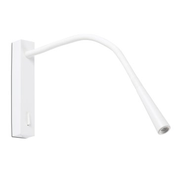 Faro Flin - applique murale avec interrupteur - 35,6 x 3,5 x 27,3 cm - 3W LED inclus - blanc mat