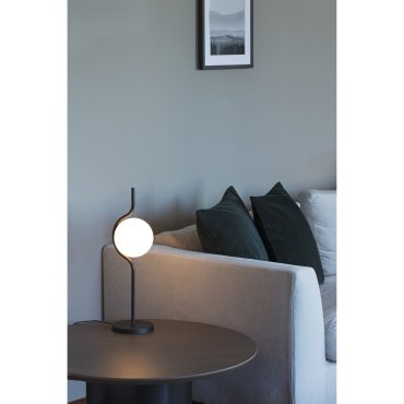 Faro Le Vita - lampe de table - 15 x 14 x 58 cm - 6W dimmable LED inclus - noir mat et opale