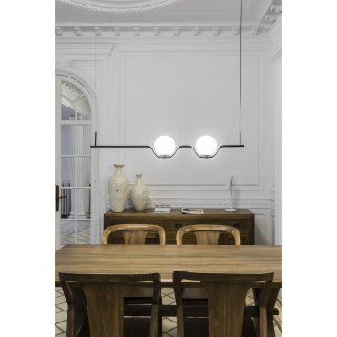 Faro Le Vita - lampe suspendue - 103 x 8 x 18 cm - 13W LED inclus - noir mat