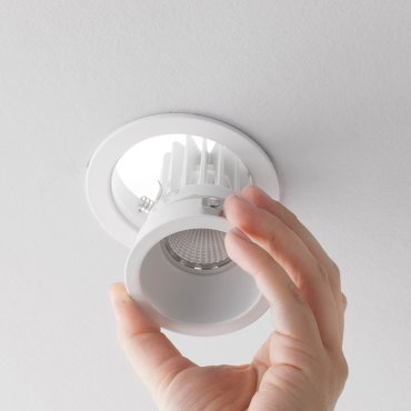 Nova Luce Take - spot encastrable - Ø 92 mm, Ø 76 mm encastrable - blanc sable