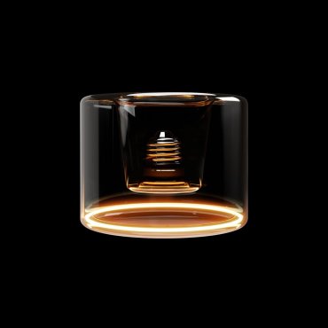Creative Cables Lampe LED Ghost Donut - Ø 12 x 9 cm - E27 - 6W dimmable - 1900K - fumé