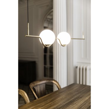 Faro Le Vita - lampe suspendue - 103 x 8 x 18 cm - 13W LED inclus - or brillant