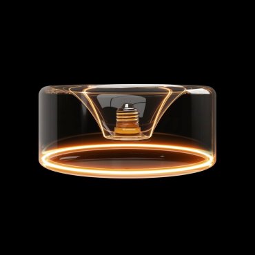 Creative Cables Lampe LED Ghost Donut - Ø 19 x 8 cm - E27 - 6W - 2200K - transparent